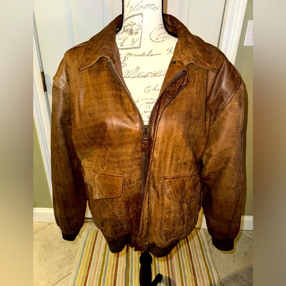 Vintage 70s/80s Global Identity G-III Leather Bomber Men’s Size Medium GUC